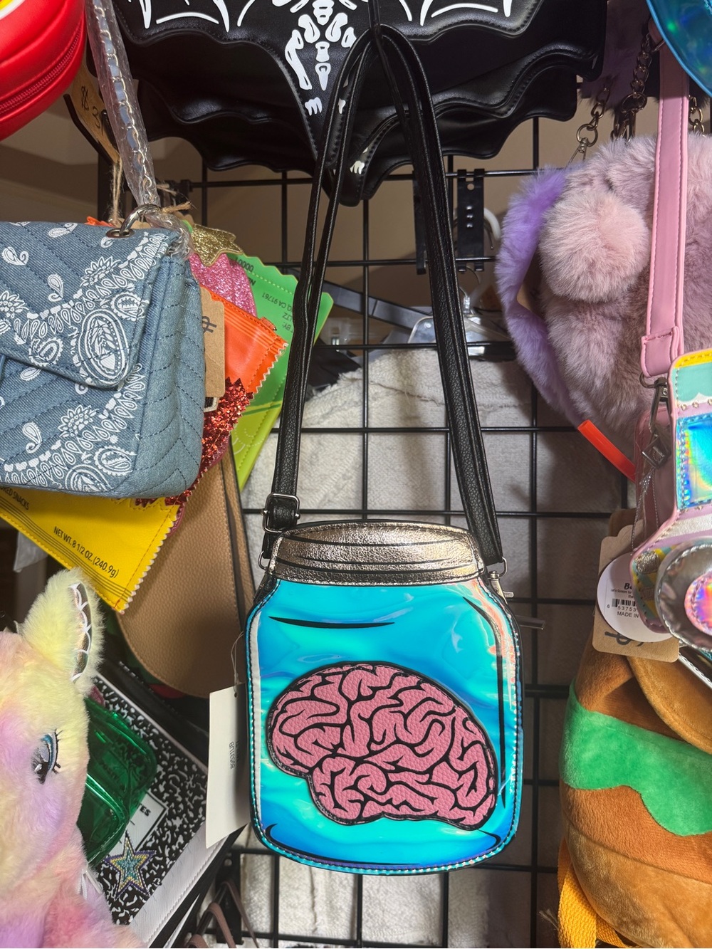 Brain in a Jar Crossbody - Novelty Purse - Halloween